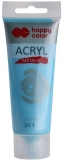 Culoare acrilica 75ml, albastru tiffany metalic, Happy Color